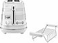 De'Longhi Toaster Avvolta CTA 2103.W, 2 kurze Schlitze, für 2 Scheiben, 900 W, Bild 2