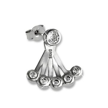 SilberDream Paar Ohrstecker SilberDream Ear Cuff Rund Ohrringe (Ohrstecker), Damen Ohrstecker Ear Cuff Rund 925 Sterling Silber, weiß, silber