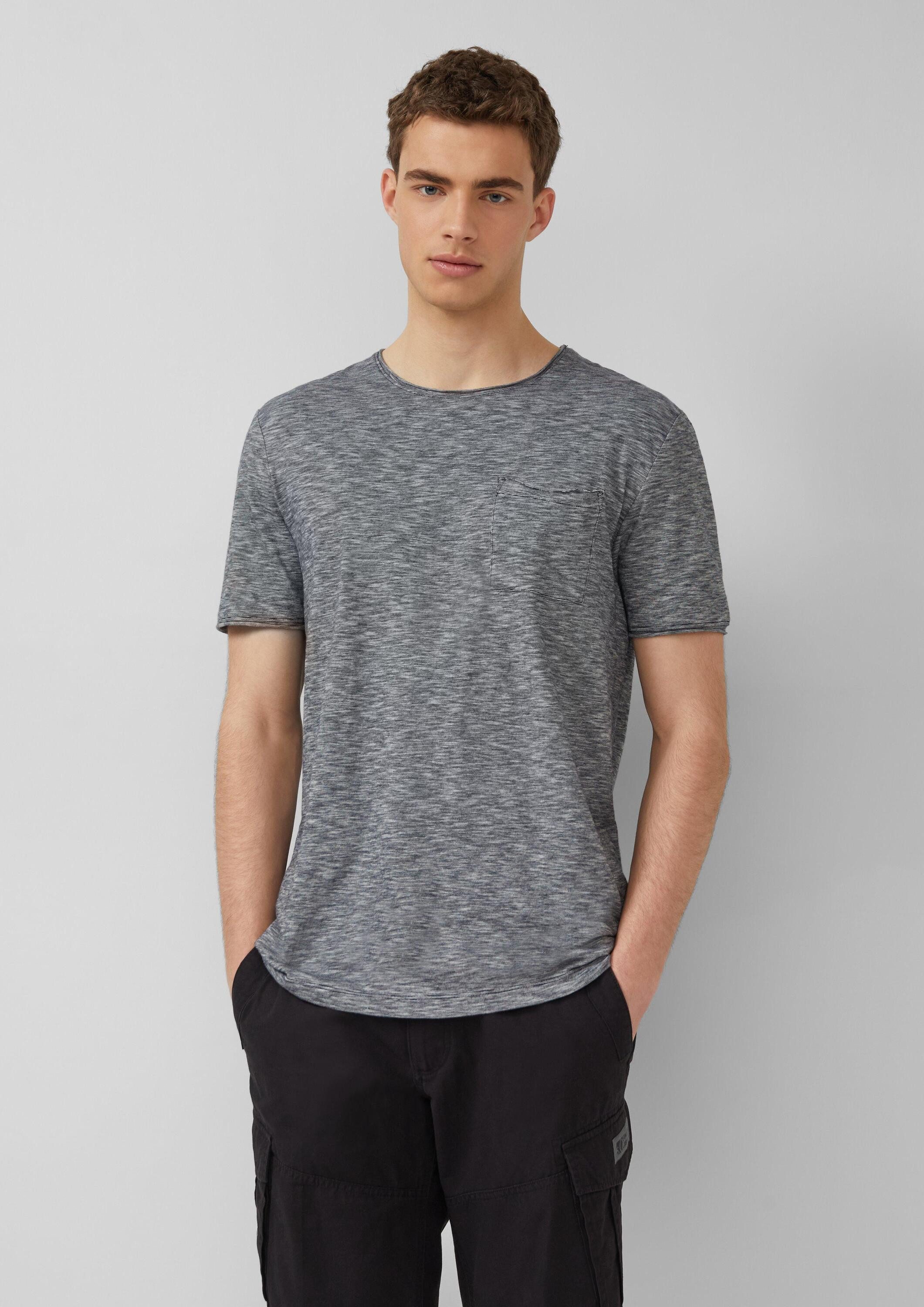 s.Oliver Kurzarmshirt T-Shirt T-Shirt mit Brusttasche und Rollsaum
