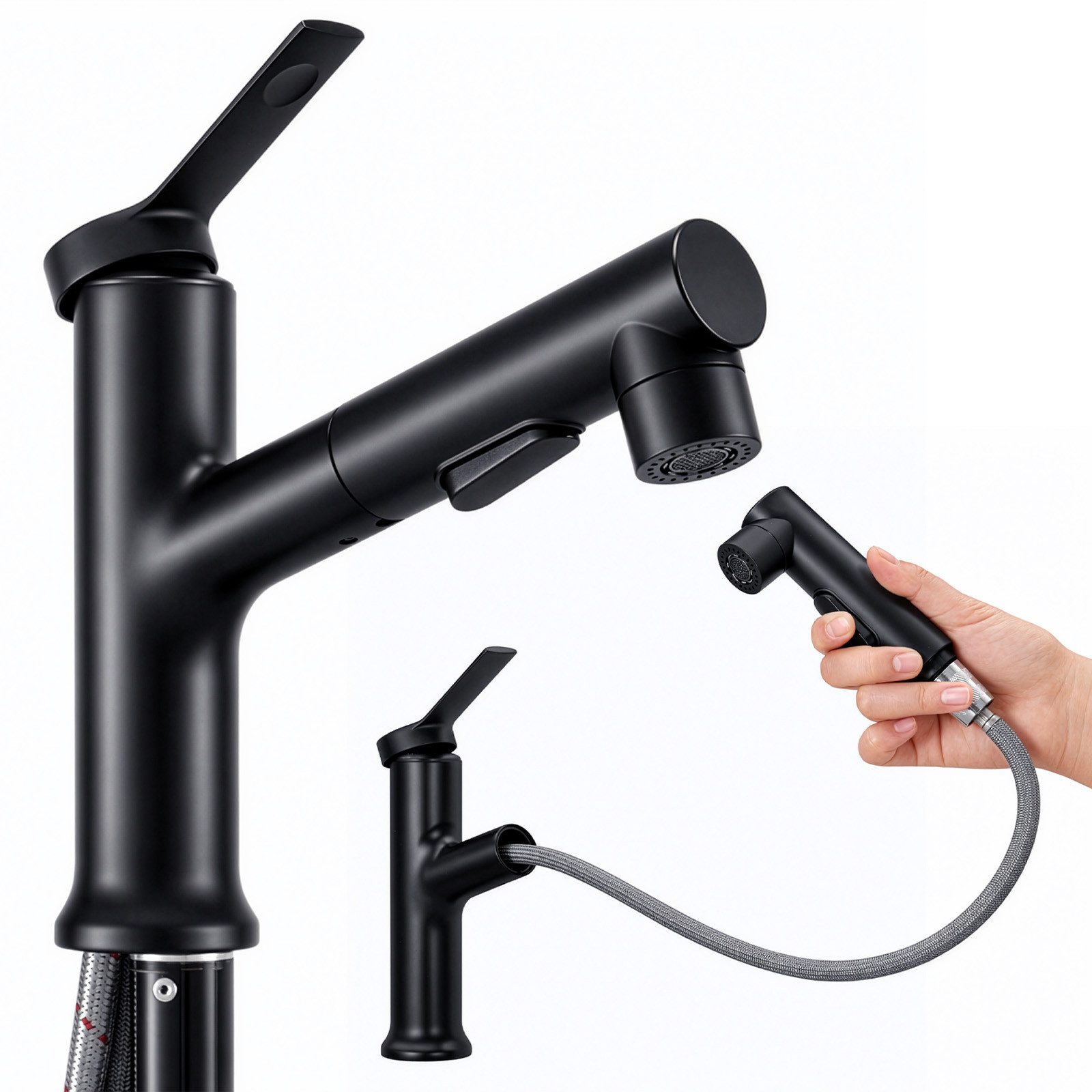 Youyijia Wasserhahnfilter Wasserhahn Mischbatterie, WaschtischEinhebelarmatur Waschtischarmatur