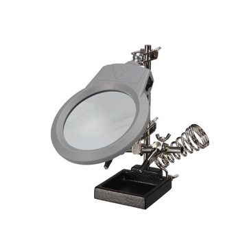Velleman Lupenlampe Dritte hand mit lupe, led-lampe und lötkolbenständer