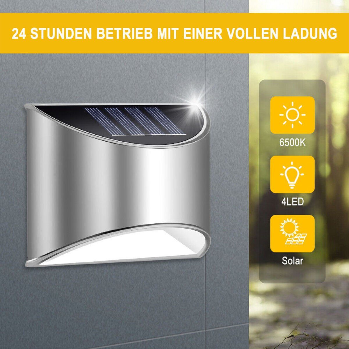 oyajia LED Solarleuchte Solarlampen für Außen, LED Wandleuchte günstig online kaufen