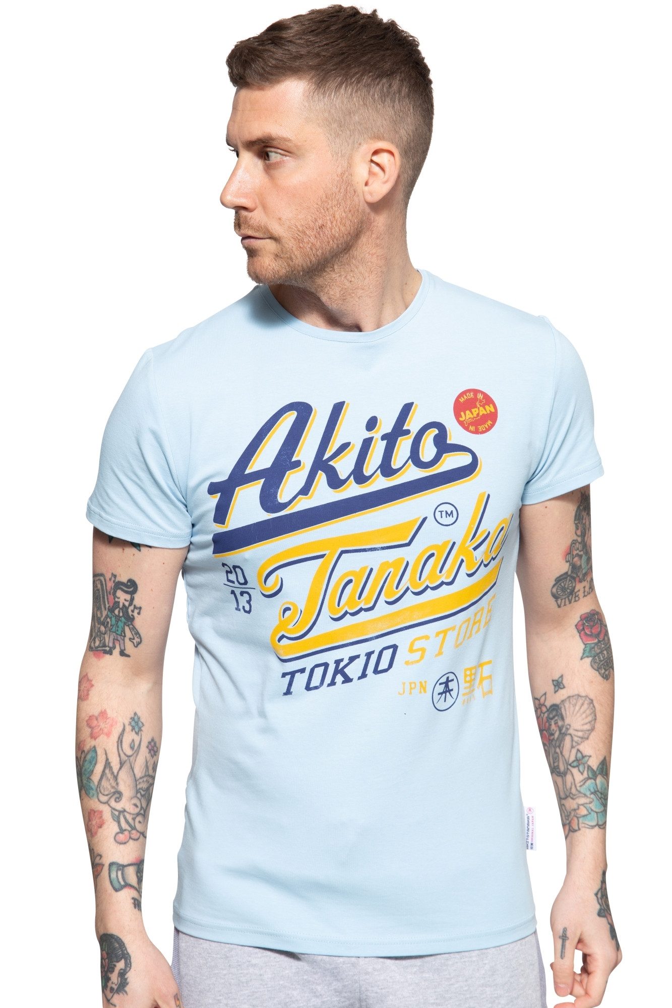 Akito Tanaka Print-Shirt Tokio Beach (1-tlg) mit Retro Print