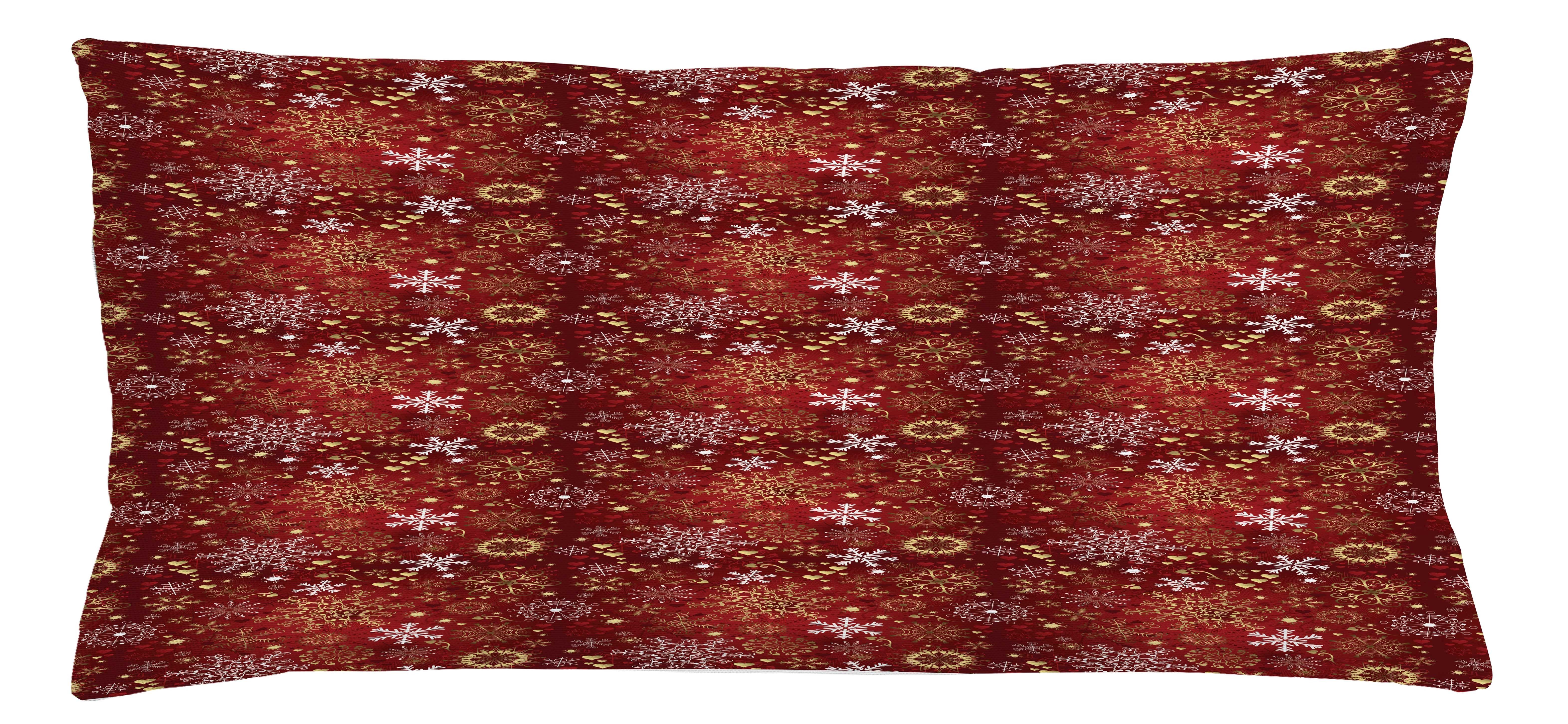 Kissenbezüge Reißverschluss Kissenhülle mit Farbfesten Farben Beidseitiger Druck, Abakuhaus (1 Stück), Weihnachten Schneeflocken