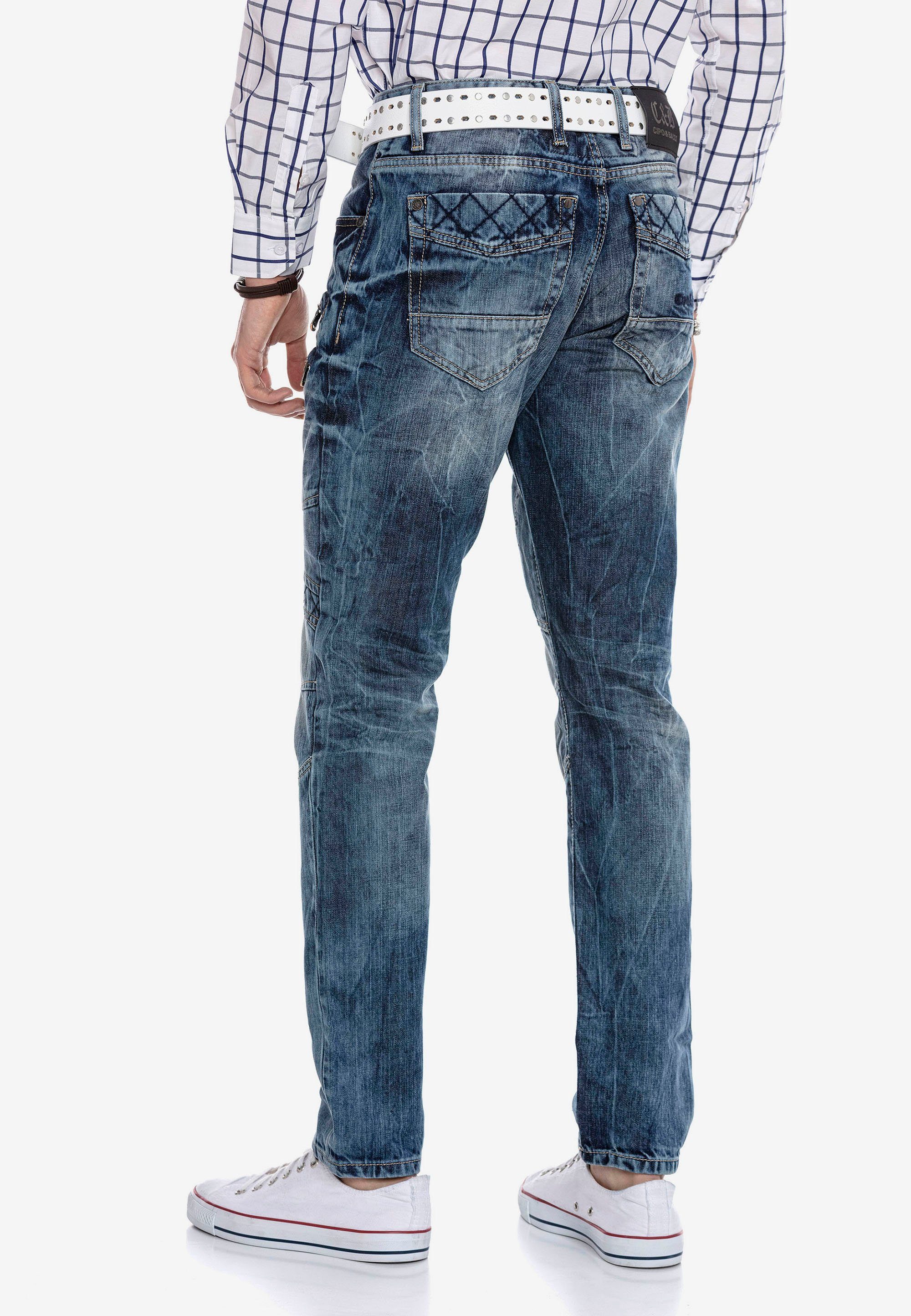 Ziernähten Jeans Cipo & markanten mit Baxx Bequeme