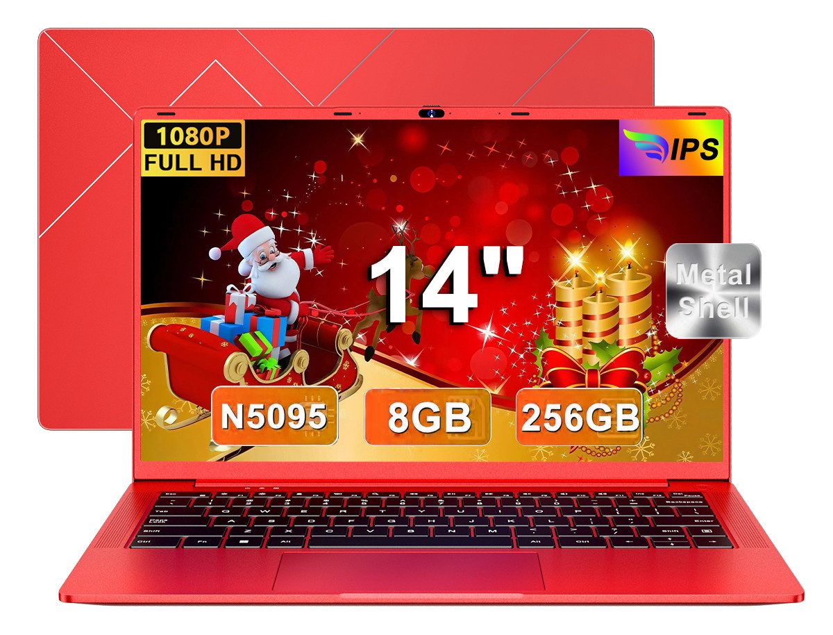 bvate 14-Zoll-Laptop-Computer, 8 GB DDR4, Quad-Core N5095 CPU Notebook Notebook (35 cm/14 Zoll, OTHER, N5095)