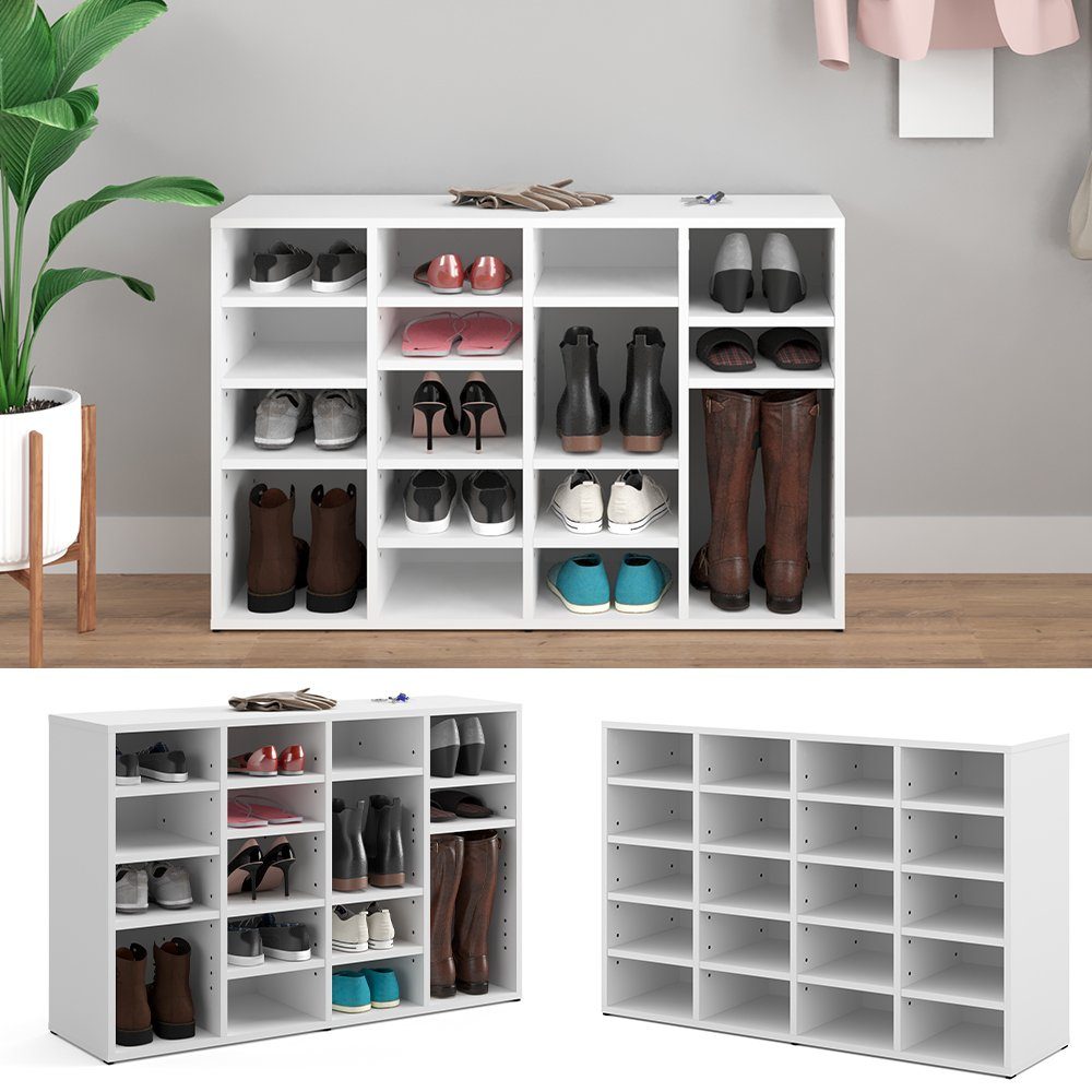Vicco Schuhregal Lysander, Weiß, 104 x günstig online kaufen