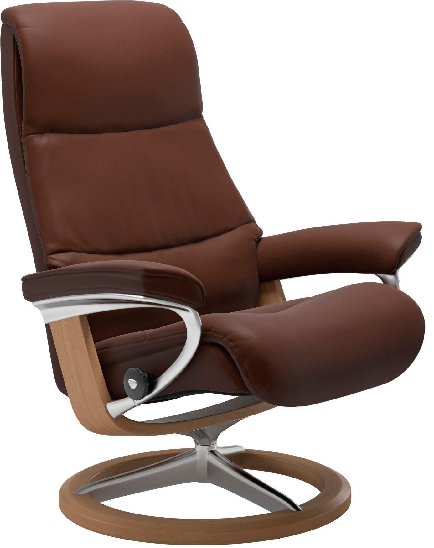 Base, L,Gestell Größe Stressless® Signature View, Eiche mit Relaxsessel