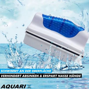 MAVURA Aquariumpflege AQUARIX Scheibenreiniger Aquarium Reiniger Bürste magnetisch, (Algenmagnet Magnetreiniger), Scheiben-Reinigungs-Magnet Reinigungsset schwimmend