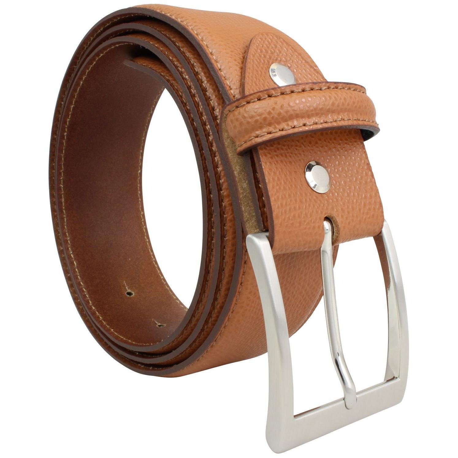 BELTINGER H-Schnalle für Jeans-Gürtel Damen Herren Silber Modischer 4 aus - 40mm - cm Leder Ledergürtel Gürtel Ledergürtel Rot, 4cm