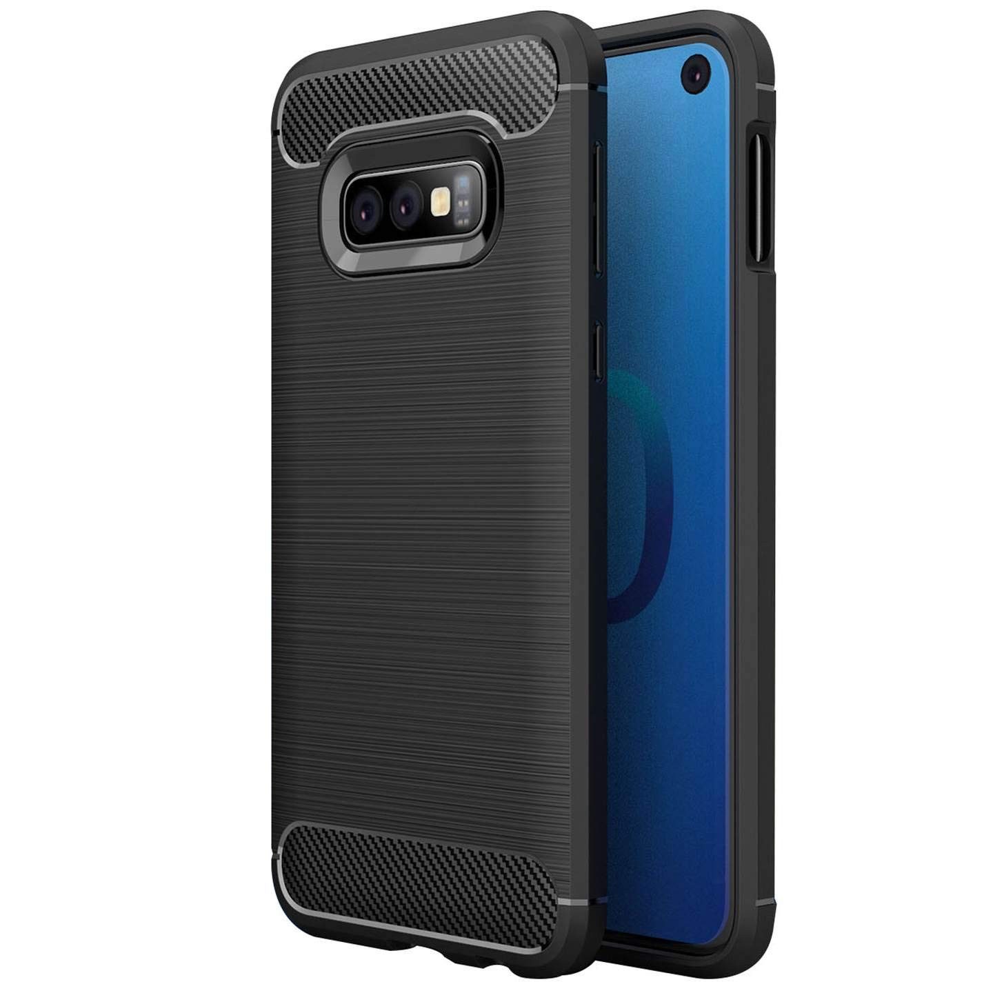 AVANA Handyhülle für Samsung Galaxy S10 / Plus / S10e Hülle Silikon Schutzhülle Case, Slim Cover, Bumper, Carbon Optik