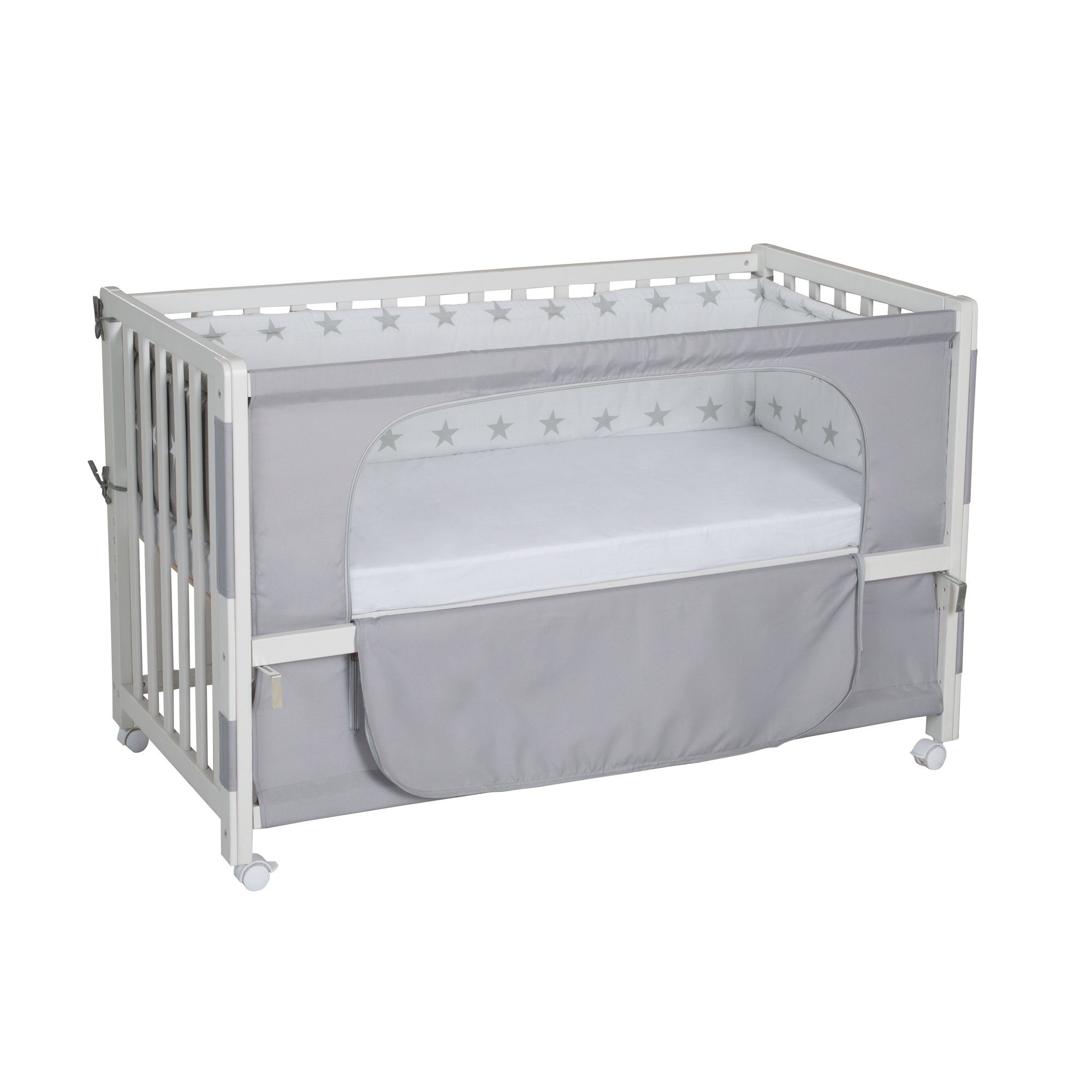 roba® Beistellbett Little Stars 60 x 120 cm, Anstellbett zum Elternbett mit günstig online kaufen