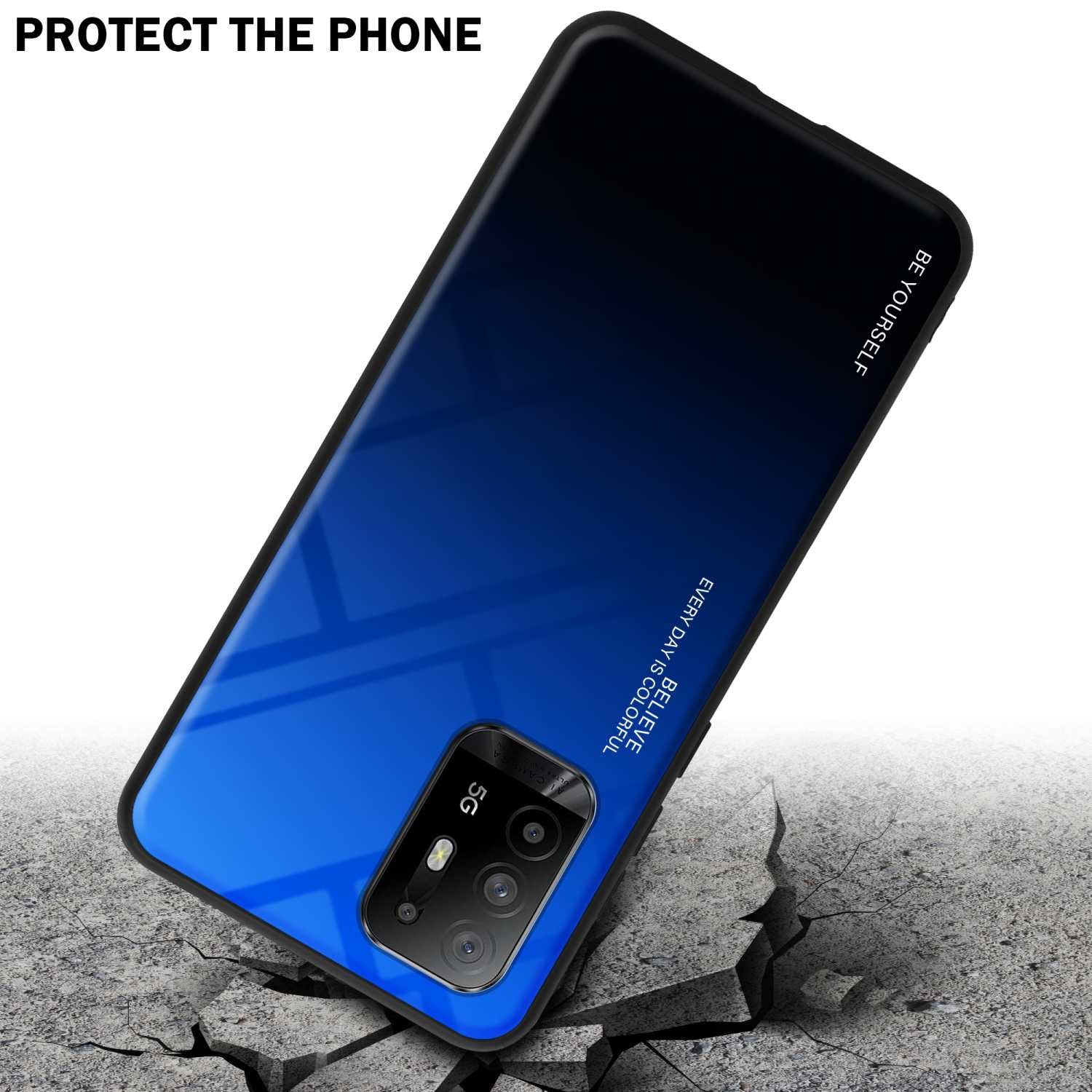 Cadorabo Handyhülle für Oppo A94 5G Hülle Oppo A94 5G, Robustes Hard Case - Handy Schutzhülle - Hülle - Back Cover Bumper