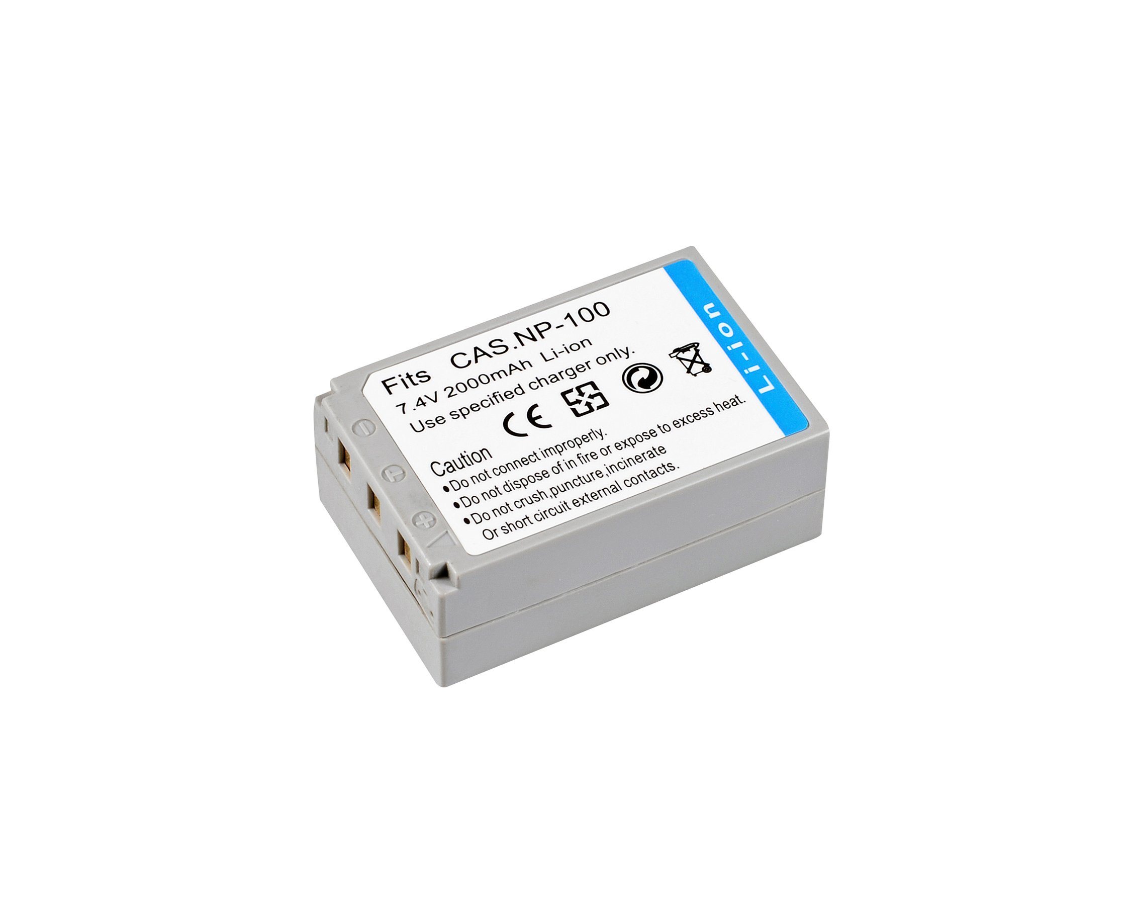 Akku »Lithium-Ionen Ersatzakku für Casio NP-100« Akku »Lithium-Ionen Ersatzakku für Casio NP-100«