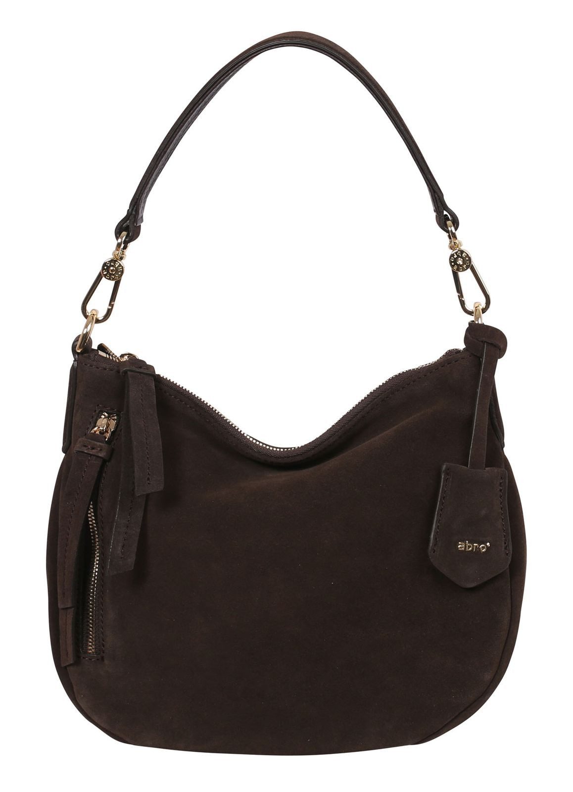 Abro Schultertasche Hobo Juna Set 2 tlg aus echtem Leder Verschluss offen