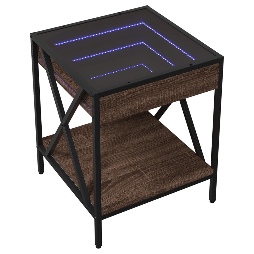 vidaXL Couchtisch Couchtisch mit Infinity-LED Braun günstig online kaufen