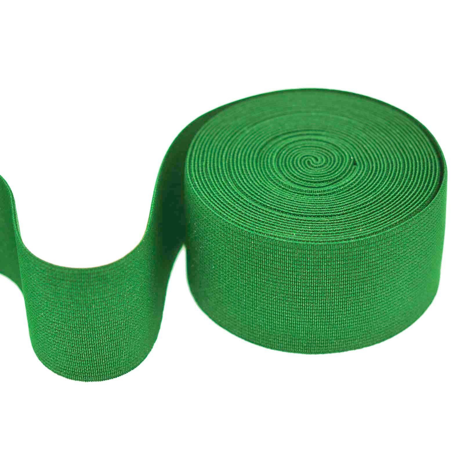 maDDma Gummiband 5m Gummiband 50 mm Gummilitze elastisches Band Bekleidungsgummi, dunkelgrün