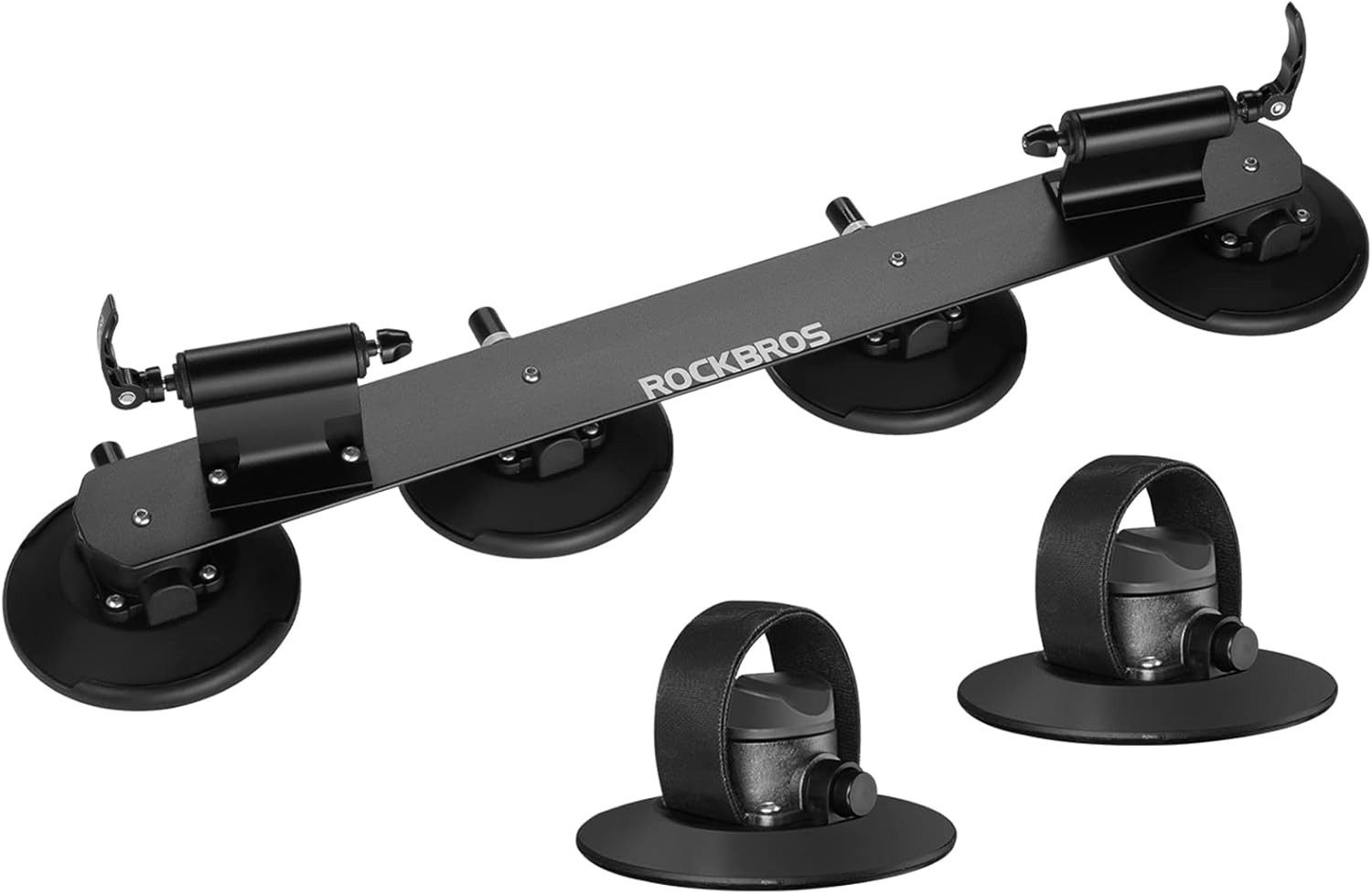 ROCKBROS Dachfahrradträger Fahrrad-Dachträger mit Saugnäpfen für 2 Räder Schnellmontage