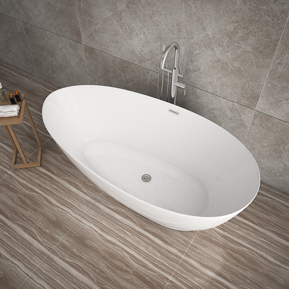 HOME DELUXE Badewanne Freistehende Badewanne DELIA, (1-tlg), 180 x 90 x 58 cm - Füllmenge: 270 Liter I Freistehende Badewanne Spa – Bild 5 von 5