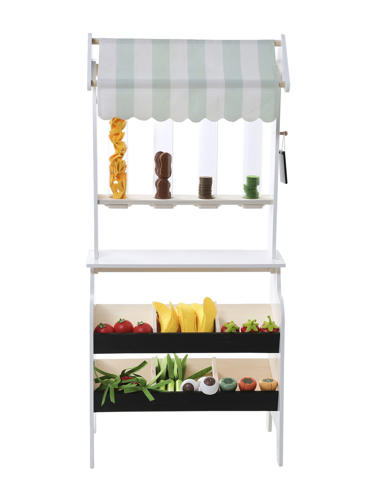 vertbaudet Spielküche Kinder Marktstand mit Obst und Gemüse, Holz FSC® Holz günstig online kaufen