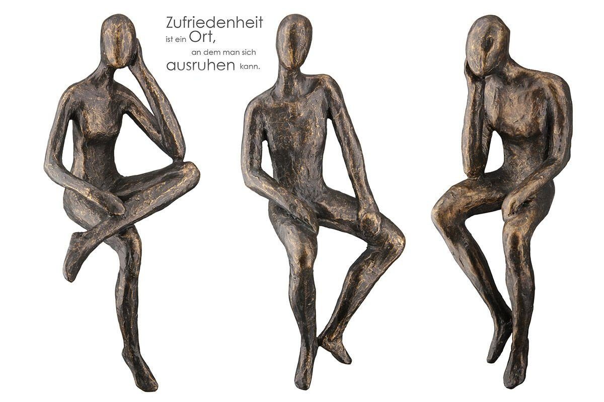 Relax Kantensitzer Dekoobjekt Spruchanhänger Set Figuren 3er mit GILDE Skulpturen