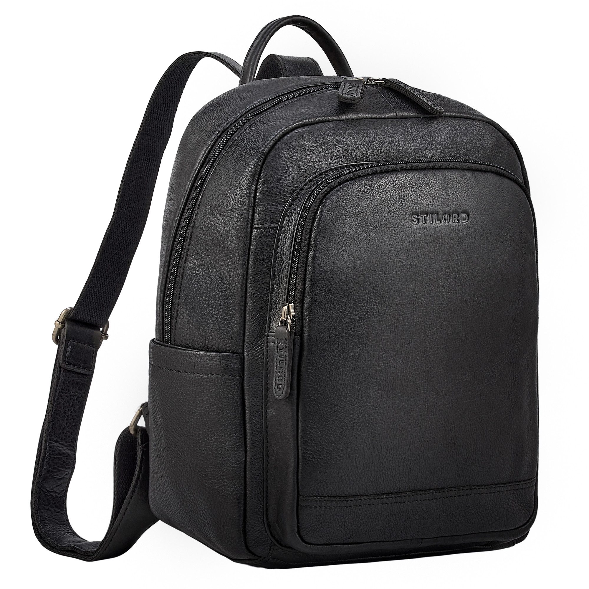 Cityrucksack "Clarissa" Leder Rucksack Damen Mittelgroß für Tablet 13 Zoll