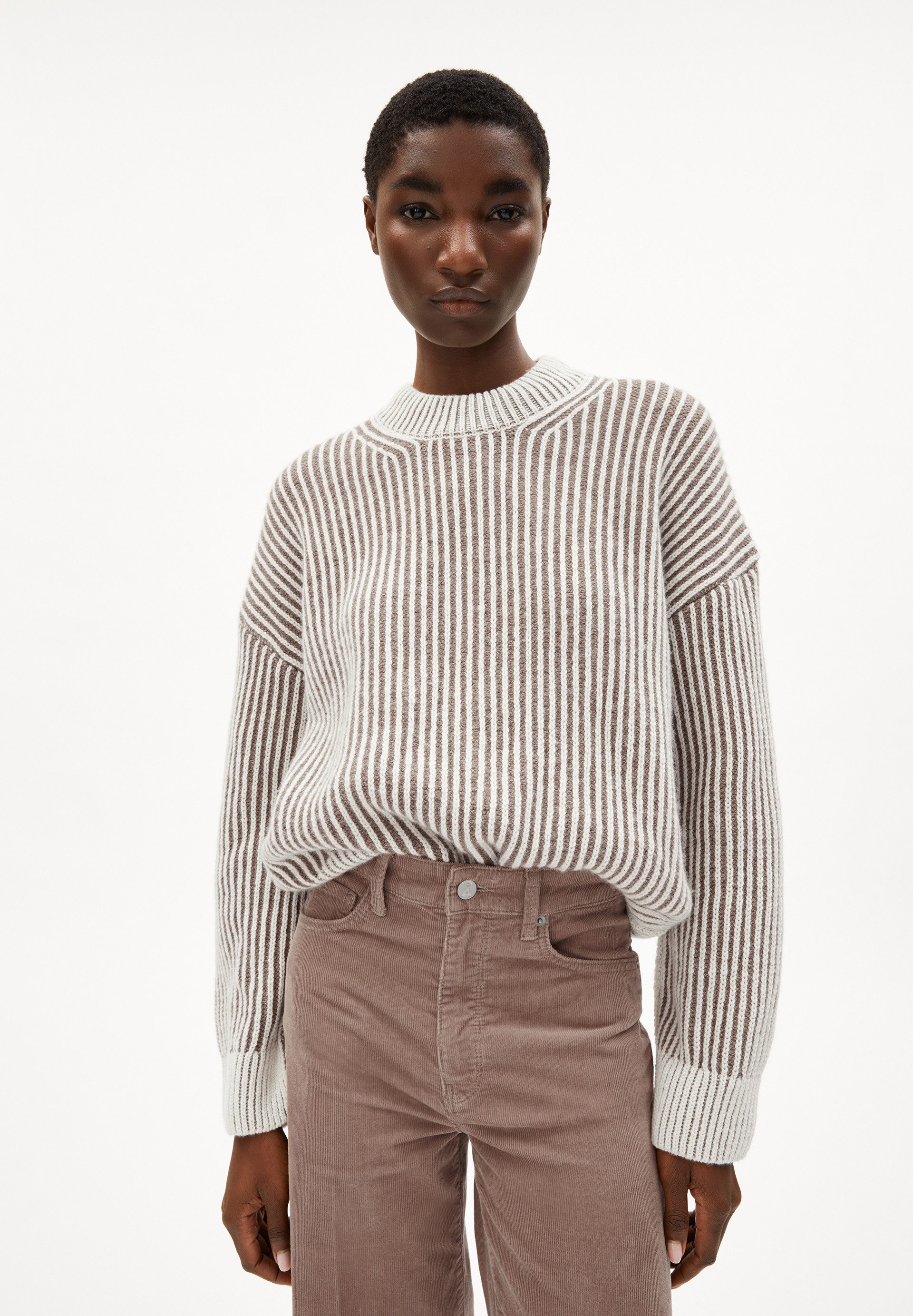 Armedangels Strickpullover SADNAA VANISEE Pullover Loose Fit aus Bio-Woll Mix Loose Fit