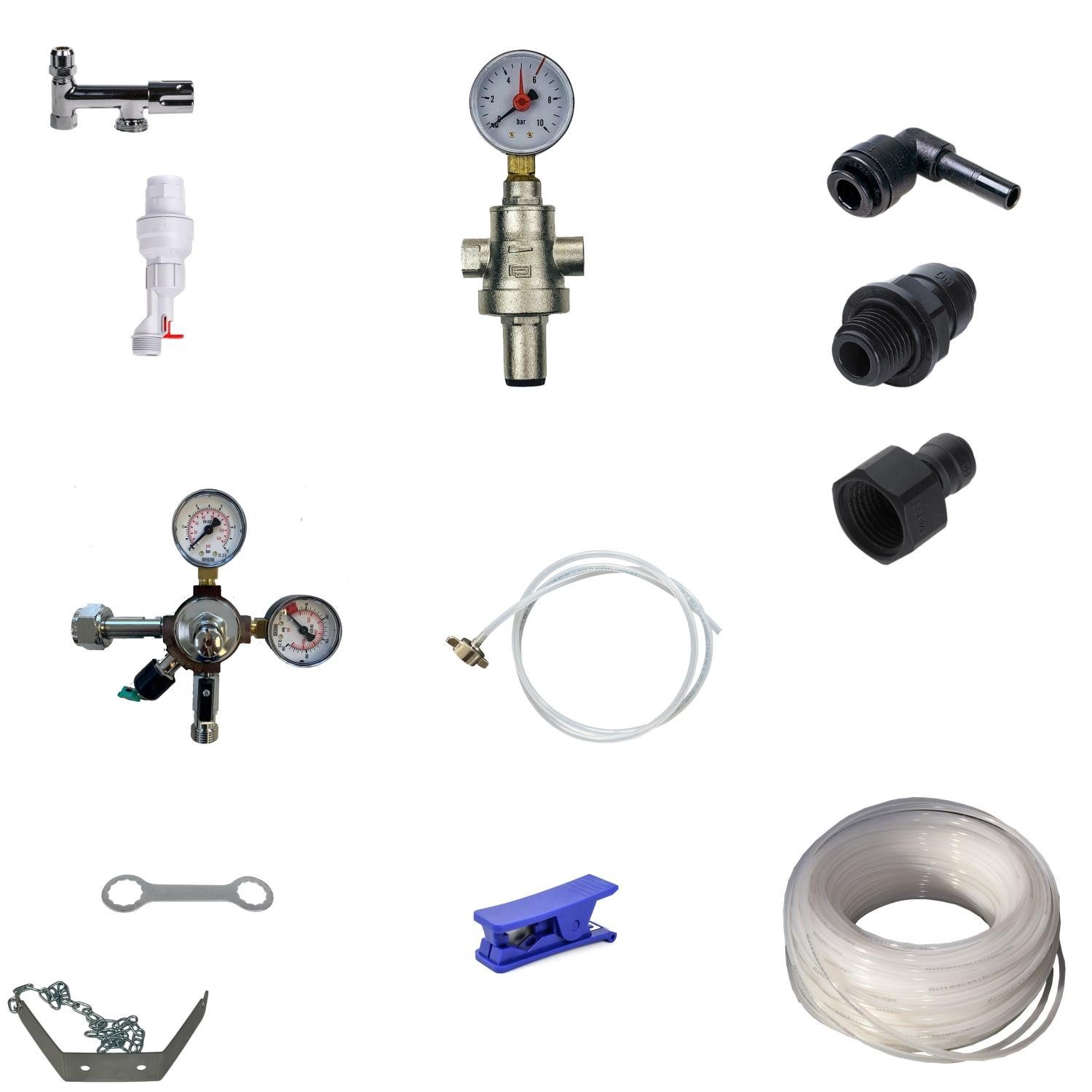 Wassersprudler Anschlußpaket Sprudel Tafelwassergerät Wassersprudler Kunstoffschlauch