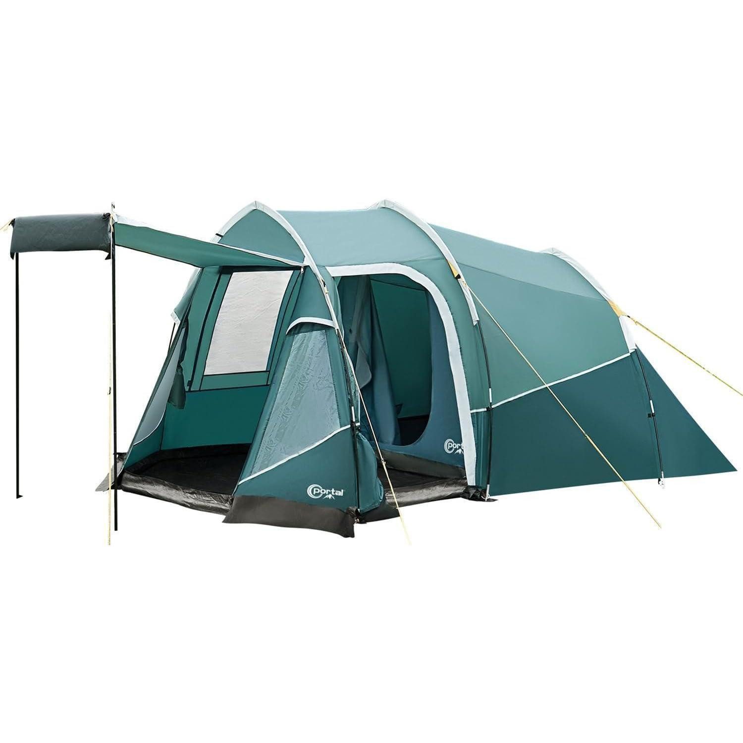 LuxusKollektion Tunnelzelt 3 Personen Camping Zelt wasserdicht 3000mm mit Vorzelt Fenster