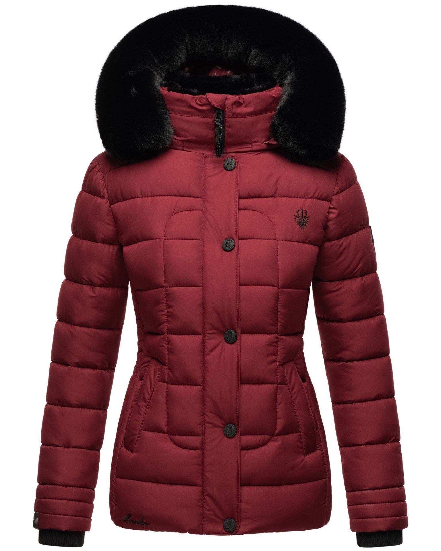 Outdoorjacke mit abnehmbarer Marikoo Kapuze Qesraa bordeaux