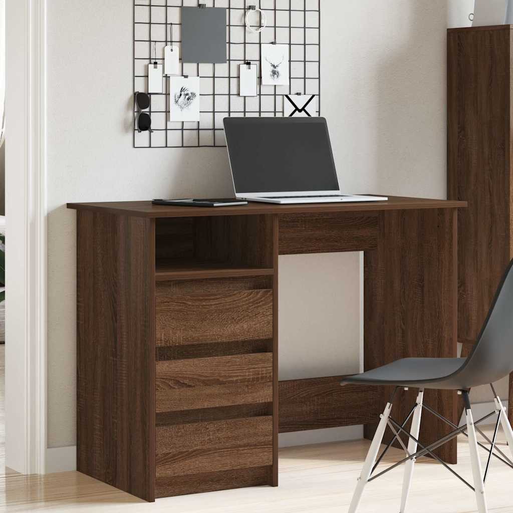 vidaXL Schreibtisch Schreibtisch Braun Eichen-Optik 102x50x75 günstig online kaufen
