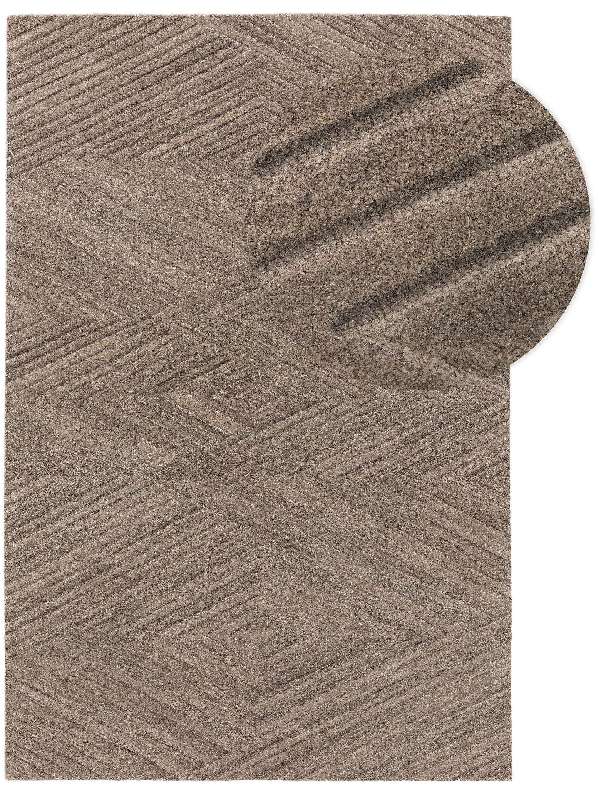 benuta Wollteppich Yanis, rechteckig, Höhe: 21 mm, Kunstfaser, Berber, Ethn günstig online kaufen