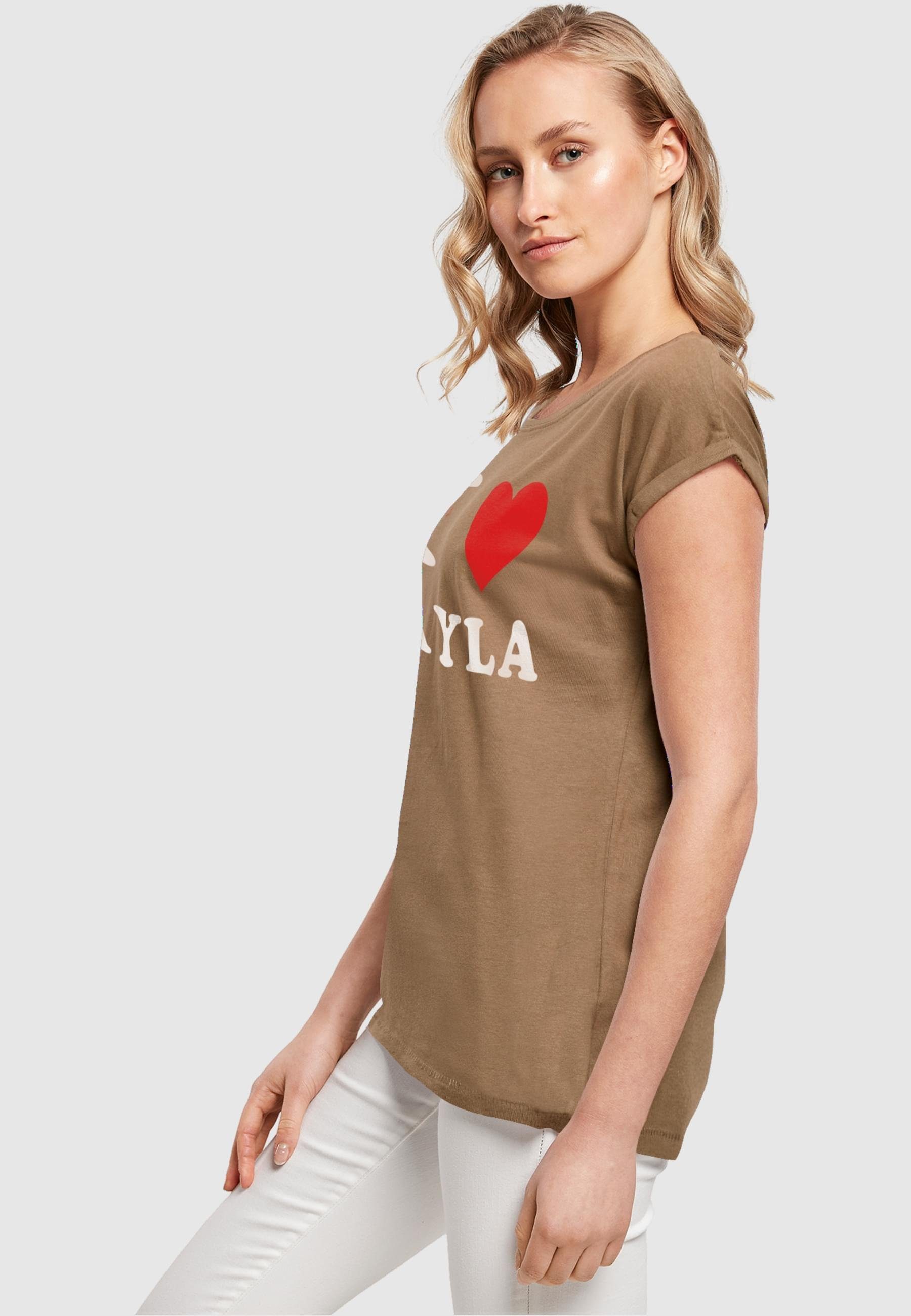 T-Shirt X (1-tlg) olive Layla Ladies Merchcode Love Damen I T-Shirt
