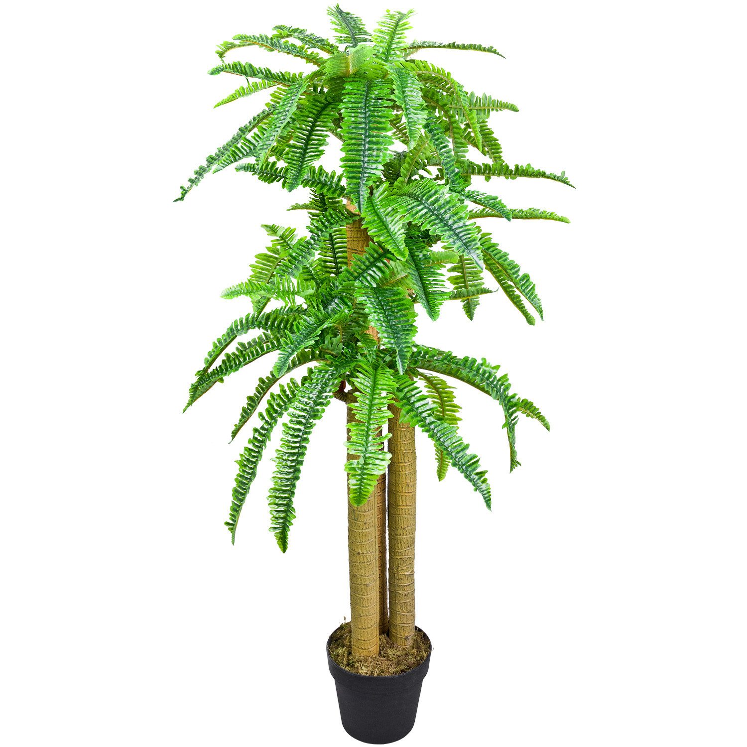 Kunstbaum Baumfarn Kunstpflanze Kunstbaum Künstliche Pflanze mit Topf 135 cm Baumfarn, Decovego, Höhe 135 cm