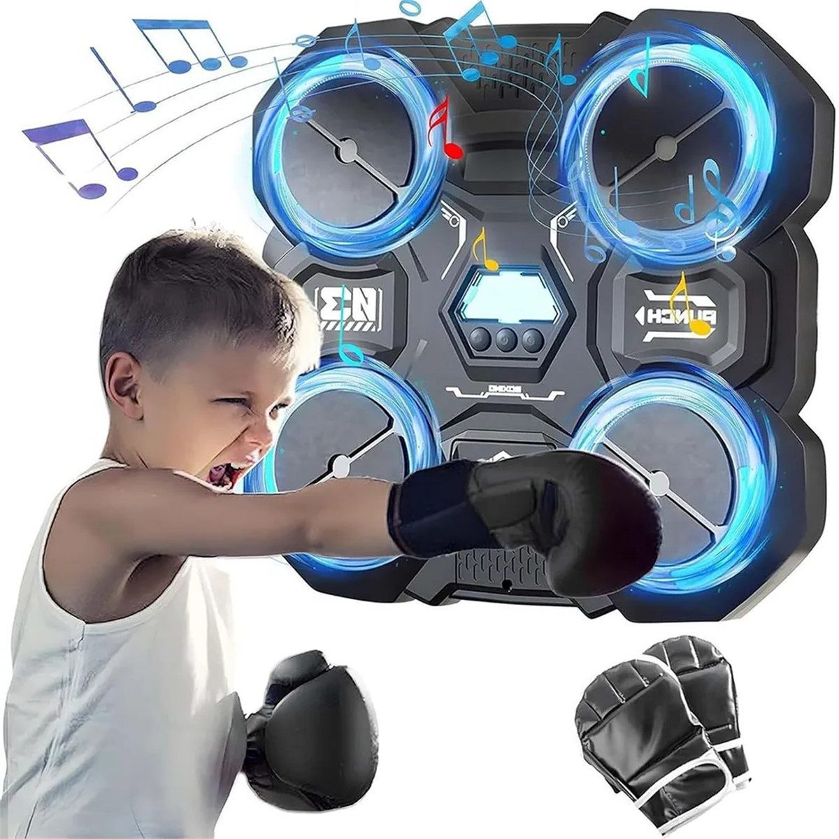 Novzep Boxsack Musik-Boxmaschine für Kinder mit Handschuhen Bluetooth