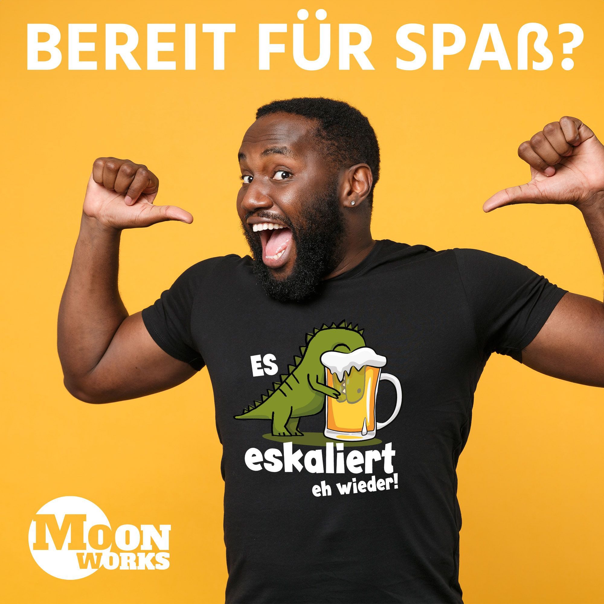 MoonWorks Print-Shirt Herren T-Shirt Alkohol Bier günstig online kaufen