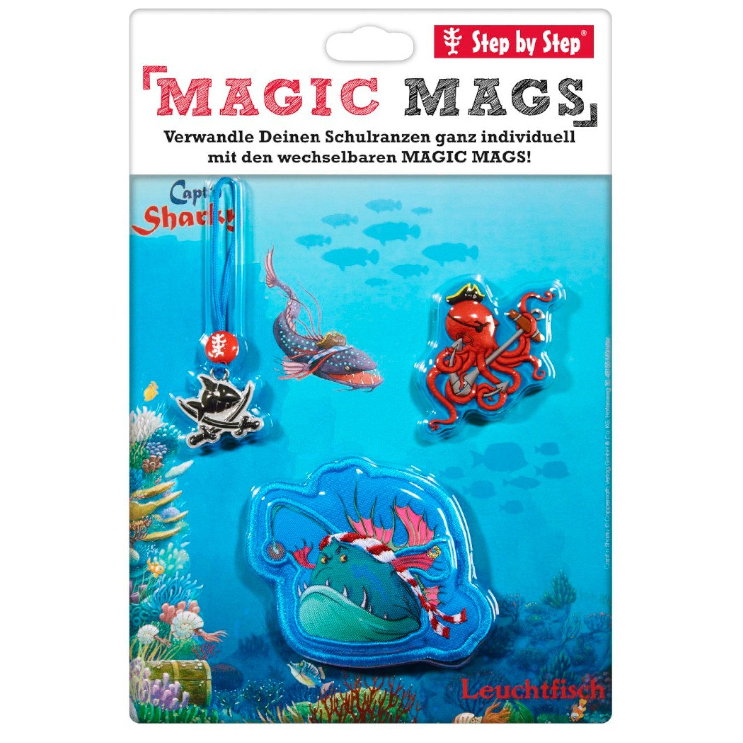 Taschenanhänger Step by Step Magic Mags Spiegelburg, Capt'n Sharky Leuchtfisch
