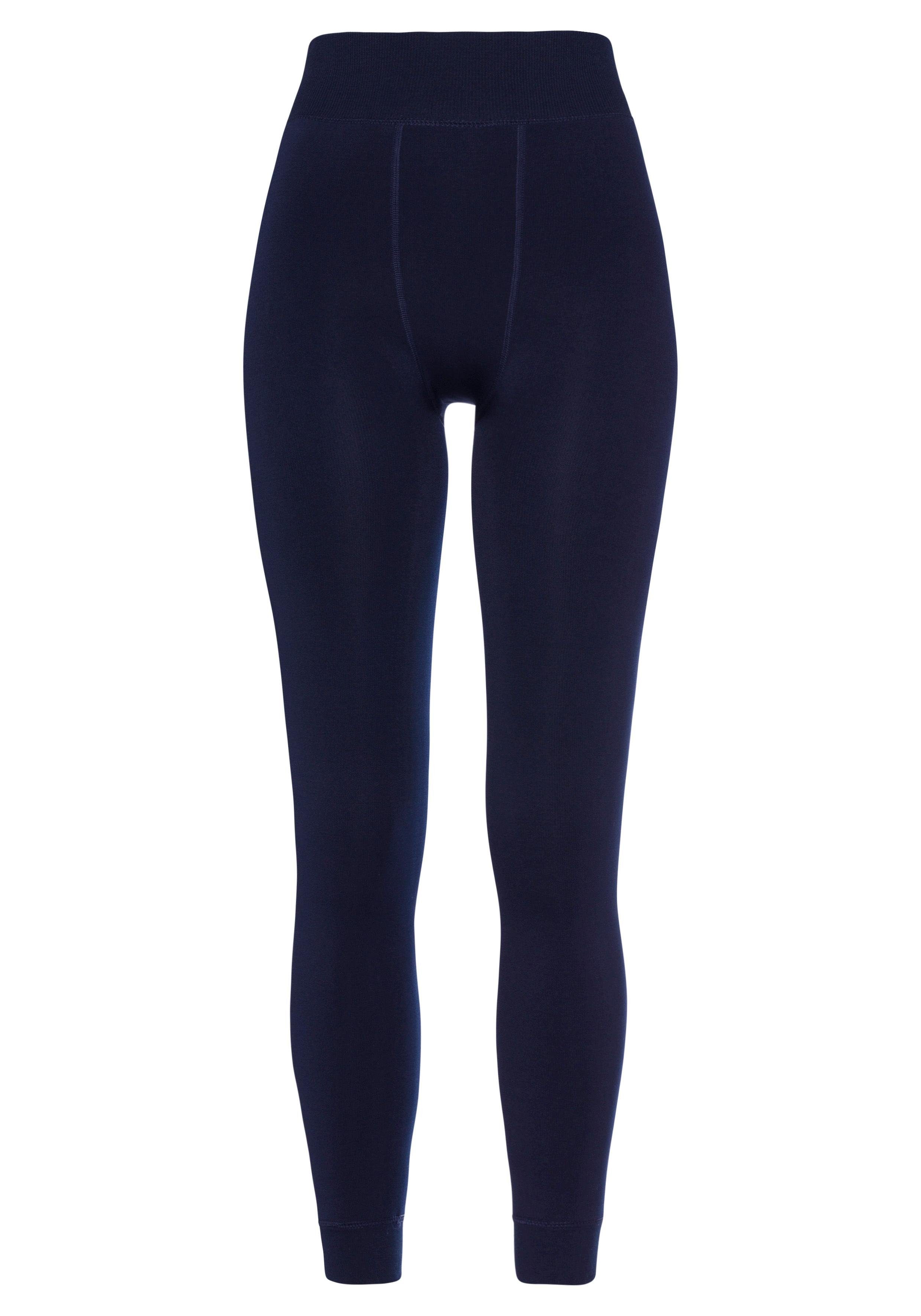 mit Innenfutter Teddyfleece Lavana marine Thermoleggings aus