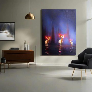 DOTCOMCANVAS® Leinwandbild Forest Of Bliss, Leinwandbild schwarz KI AI generiert digitale Kunst Wandbild