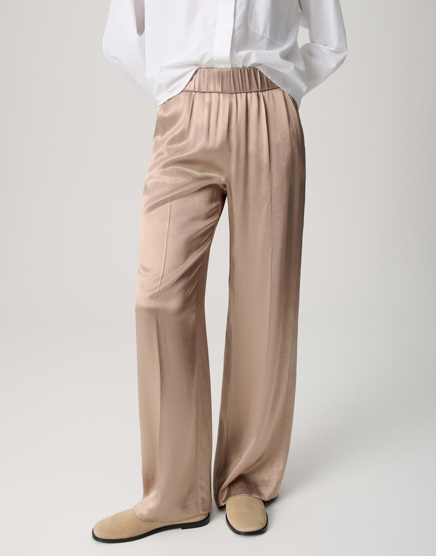 OPUS PANTS Palazzohose MUCIA SHINE Wide aus soft schimmernden Satin