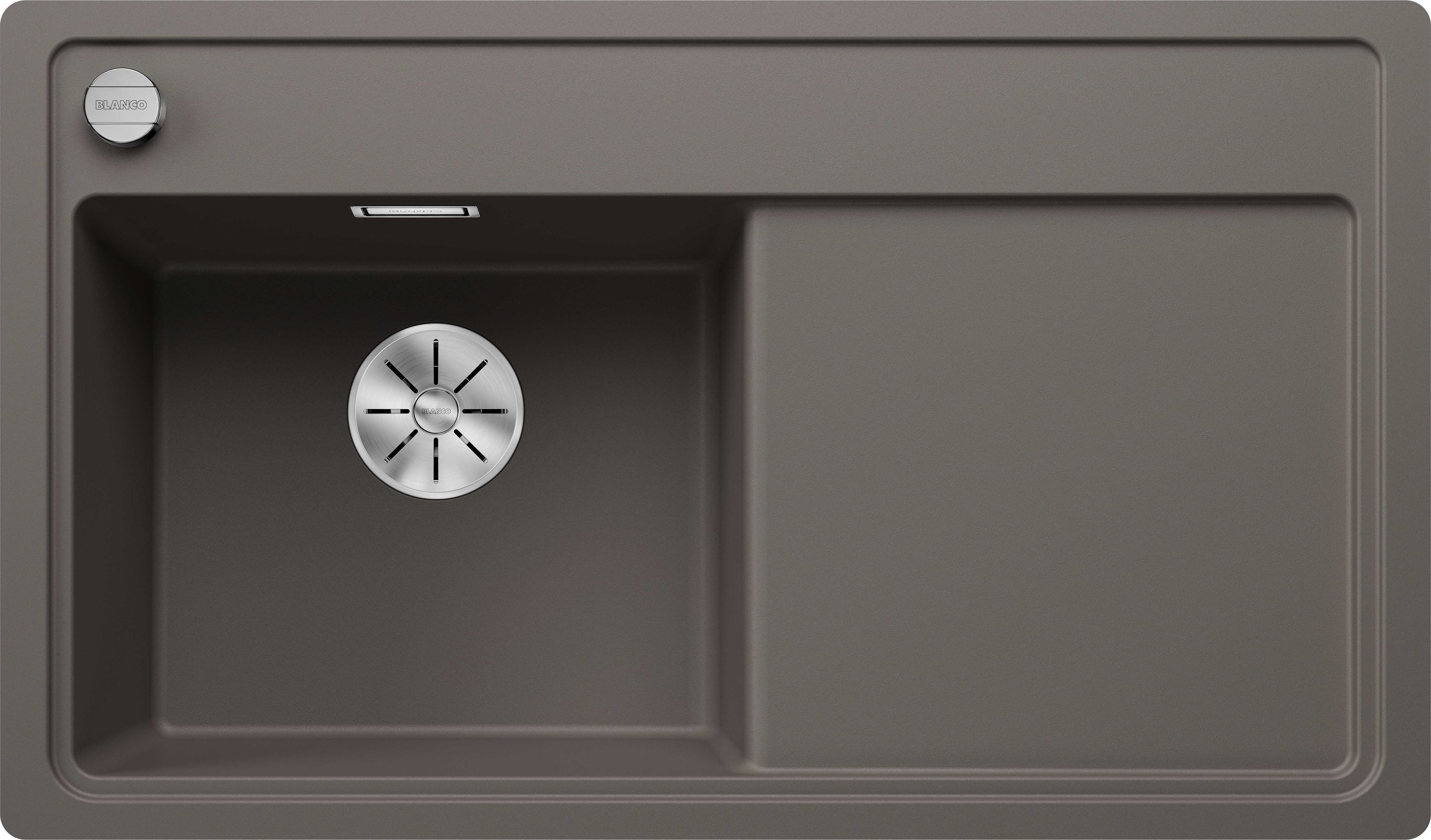 Einbauspüle ZENAR 45 S-F Einbauspüle SILGRANIT vulkangrau ab 45 cm Excenter