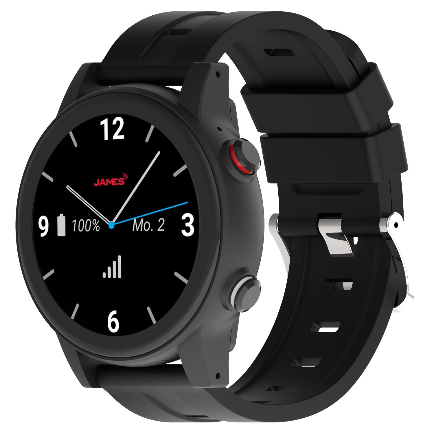 JAMES R9 Notruf- und Sicherheitsuhr für Senioren – Sturzerkennung Smartwatch, Geliefert mit EU-Roaming SIM-Karte (Roaming SIM)