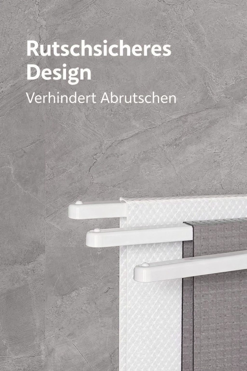 Creliv Handtuchhalter drehbar ohne Bohren – selbstklebend, platzsparend, für Bad & Küche, 180-Grad-Drehdesign – Bild 4 von 5