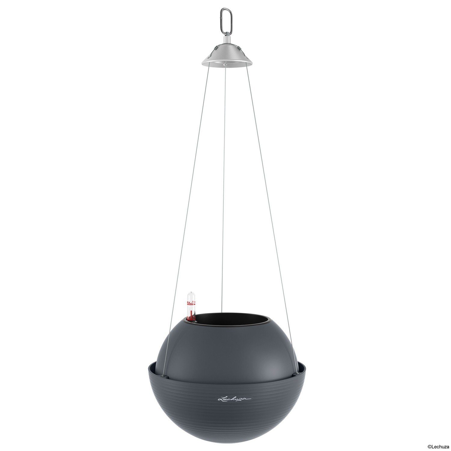 Lechuza® Kräutertopf Hängeampel Bola Color 23 schiefergrau (Komplettset)
