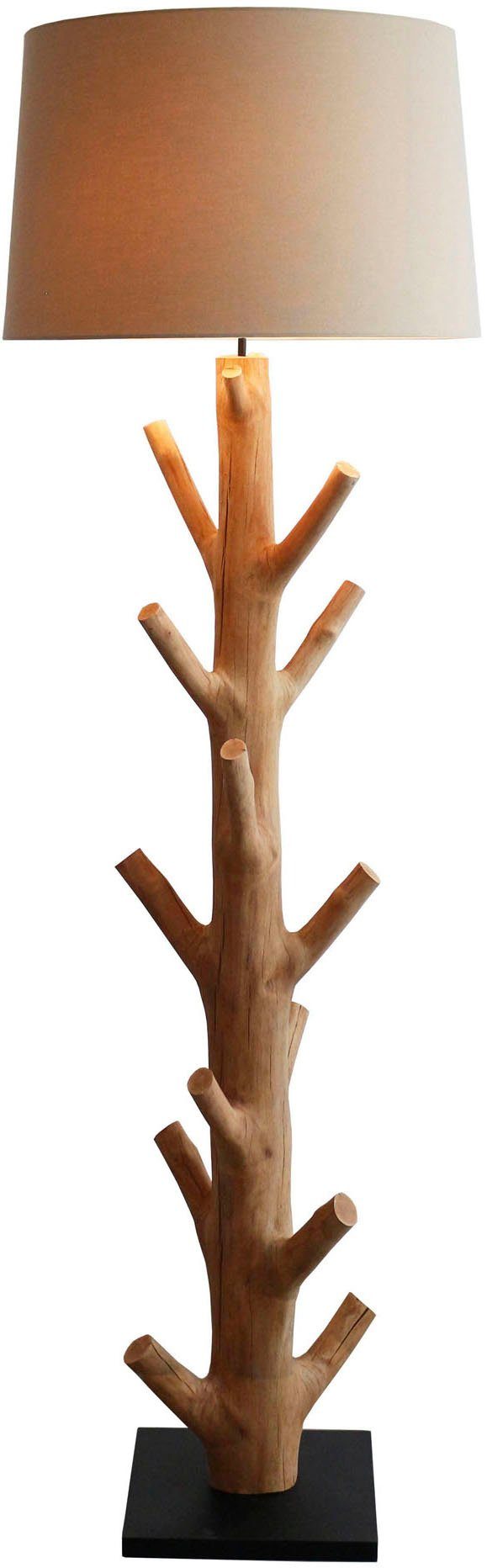 SalesFever Stehlampe Tahlia, ohne Leuchtmittel, handgefertigt, mit Leinenschirm