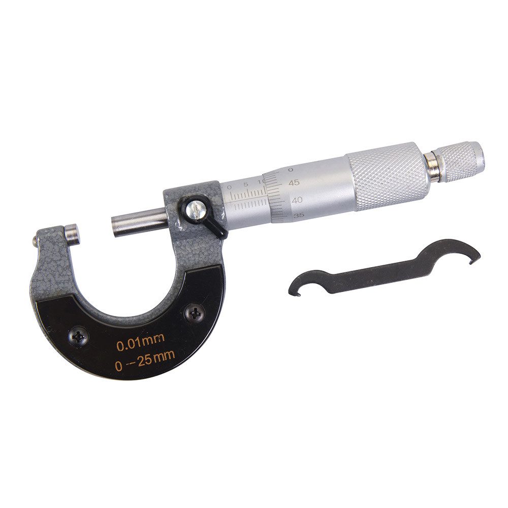 Fühlerlehre Bügelmessschraube 0 - 25 mm mit 0,01 mm Einteilung