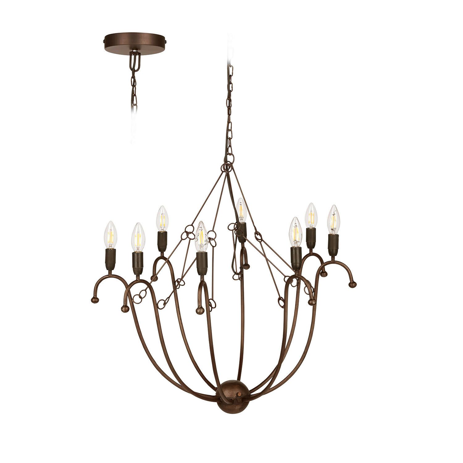 Mirabeau Hängeleuchten Leuchter Velorio antikbraun