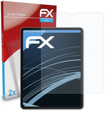 atFoliX Schutzfolie Displayschutz für Apple iPad Pro 12.9 2018, (2 Folien), Ultraklar und hartbeschichtet