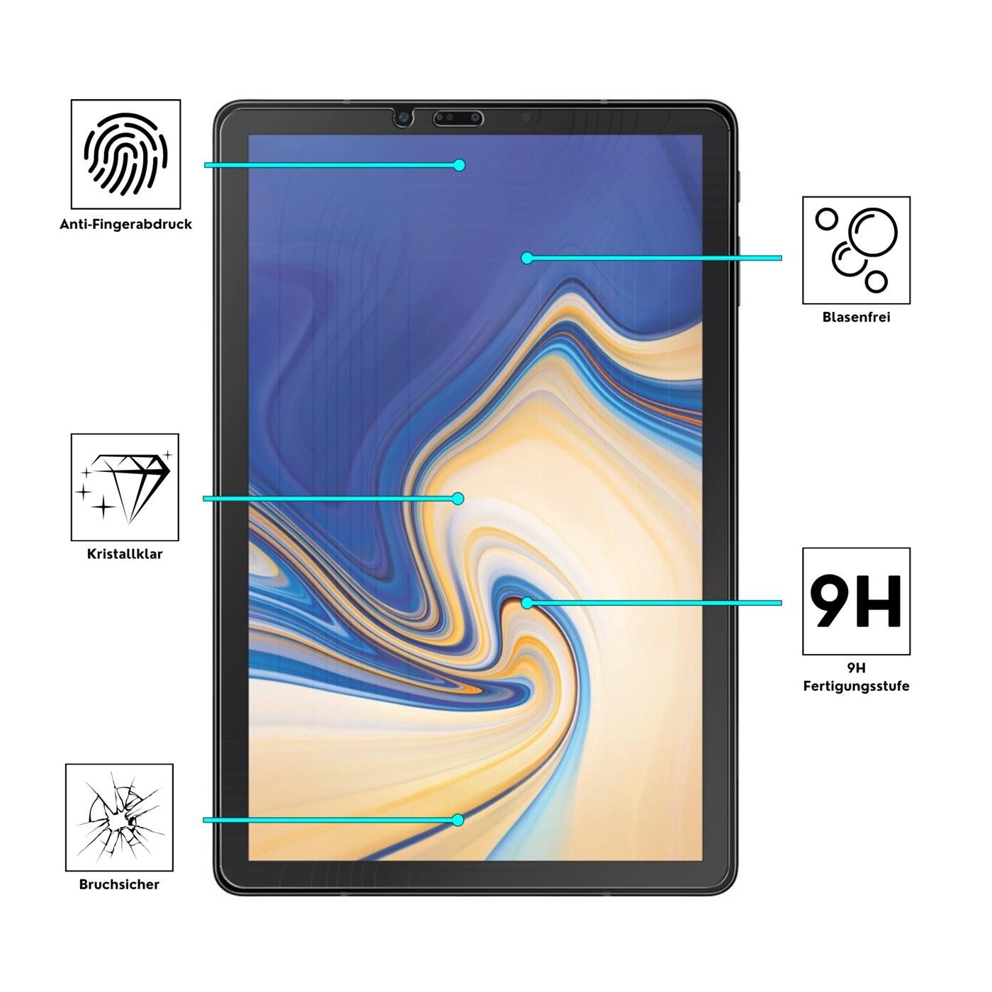 CoolGadget Schutzfolie Premium Tablet Panzer Schutzfolie für Apple iPad 10.9 2022, (Display Reinigungs Set), Ultimativer Display Schutz Kristallklare Sicht