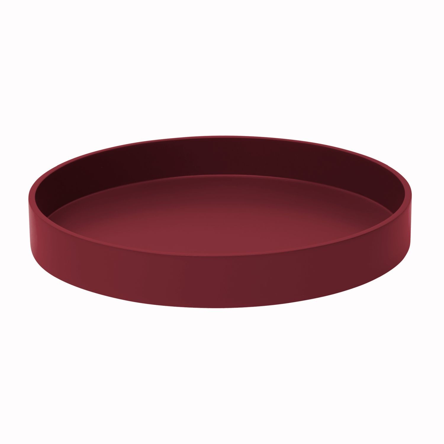 Mojoo Tablett Mattes Lacktablett Bordeaux 30 cm, lackiertes MDF-Holz
